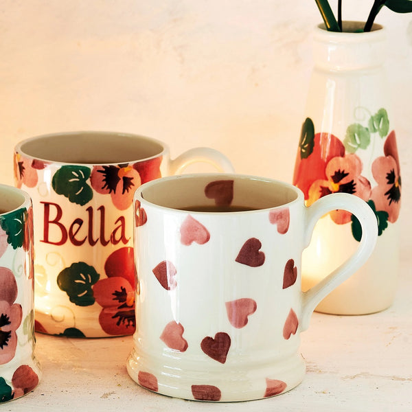 Emma Bridgewater Pink Hearts Mug, Pink, 300ml