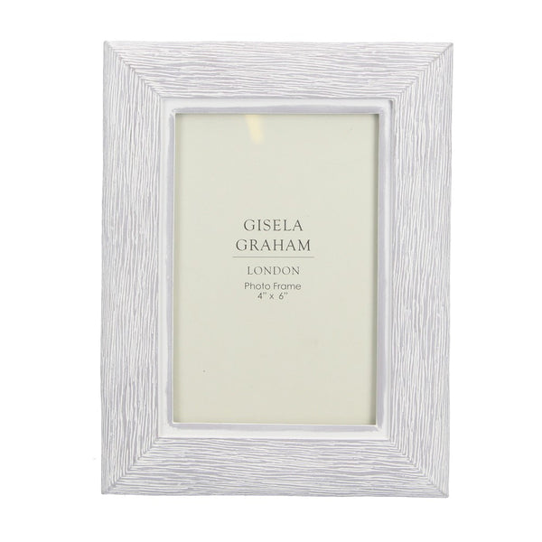 Gisela Graham White Wash Beaded Resin Picture Frame 4x6