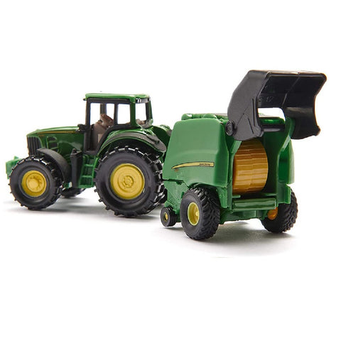 John Deere with Bailer