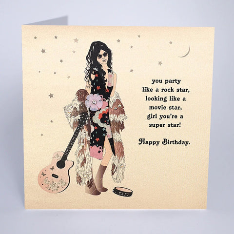 Rock Star Birthday Card