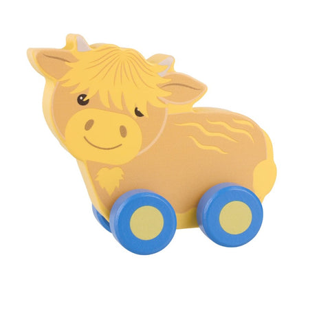 Highland Cow First Push Toy