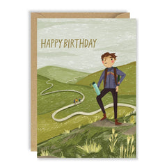 Hill Walk Birthday Card