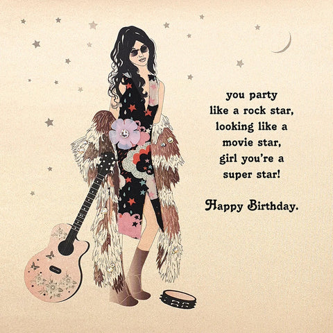 Rock Star Birthday Card