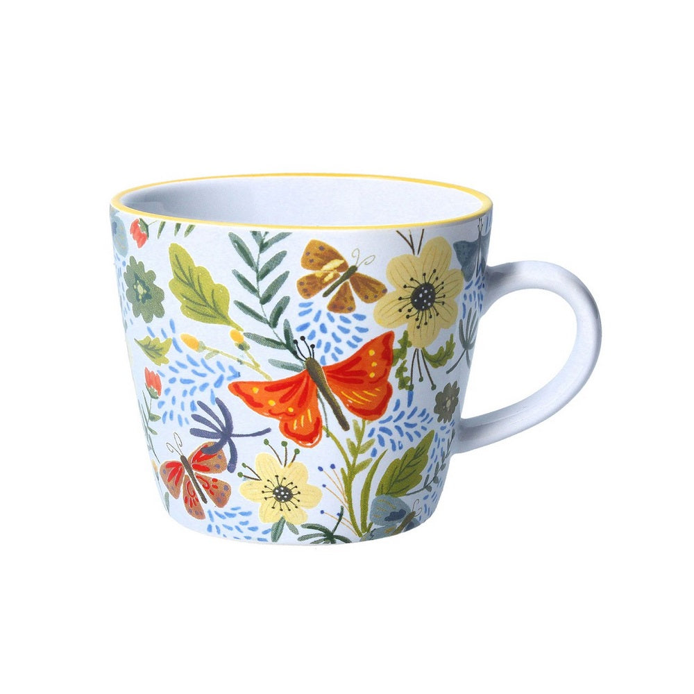 Butterflies White Ceramic Mug